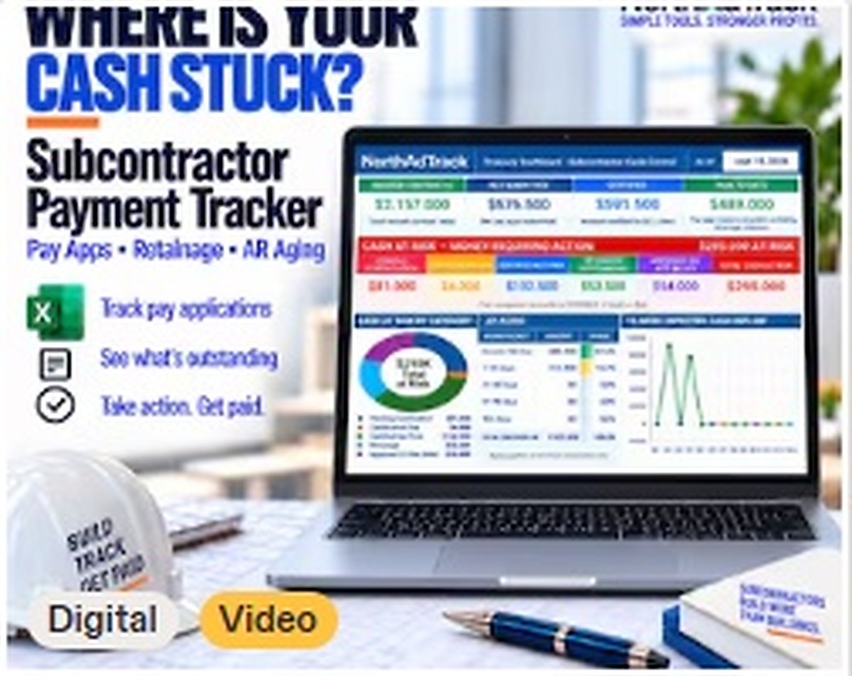 NorthAdTrack construction cash flow tracker listing preview